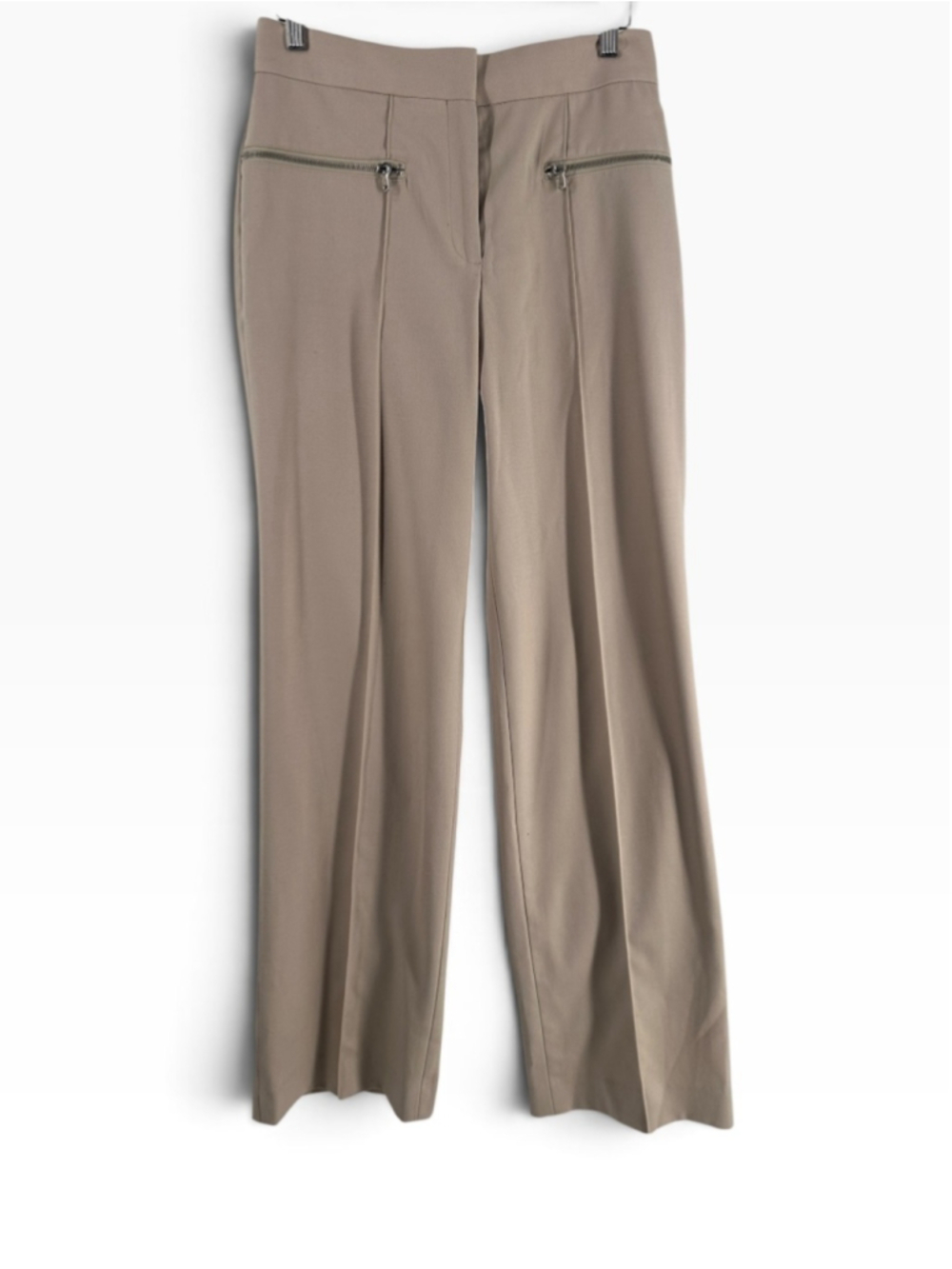 Reiss Miller Wide Leg Trousers wool blend pants neutral minimalist luxury sz 6 - Picture 4 of 13